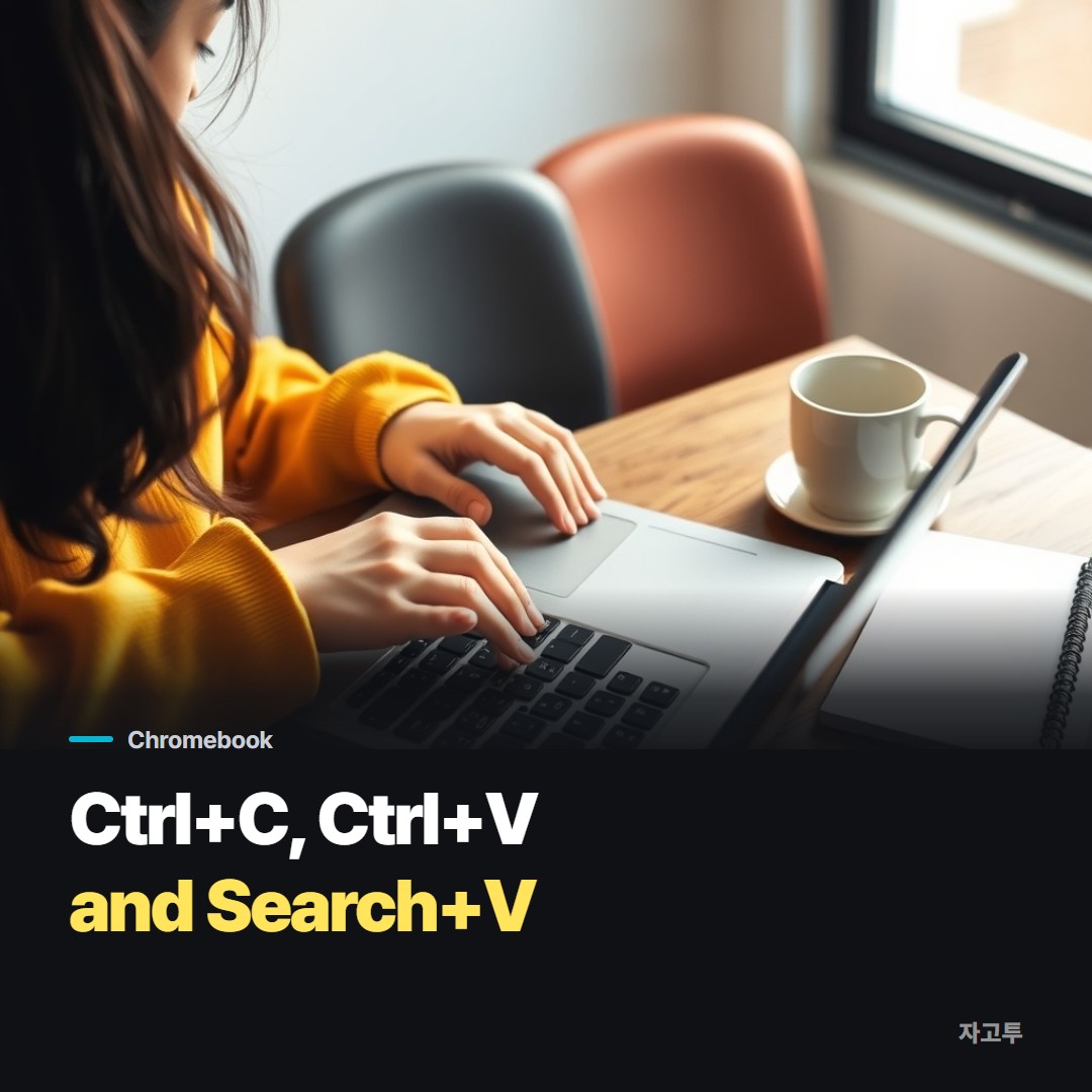 A student copying text on a Chromebook at a kitchen table