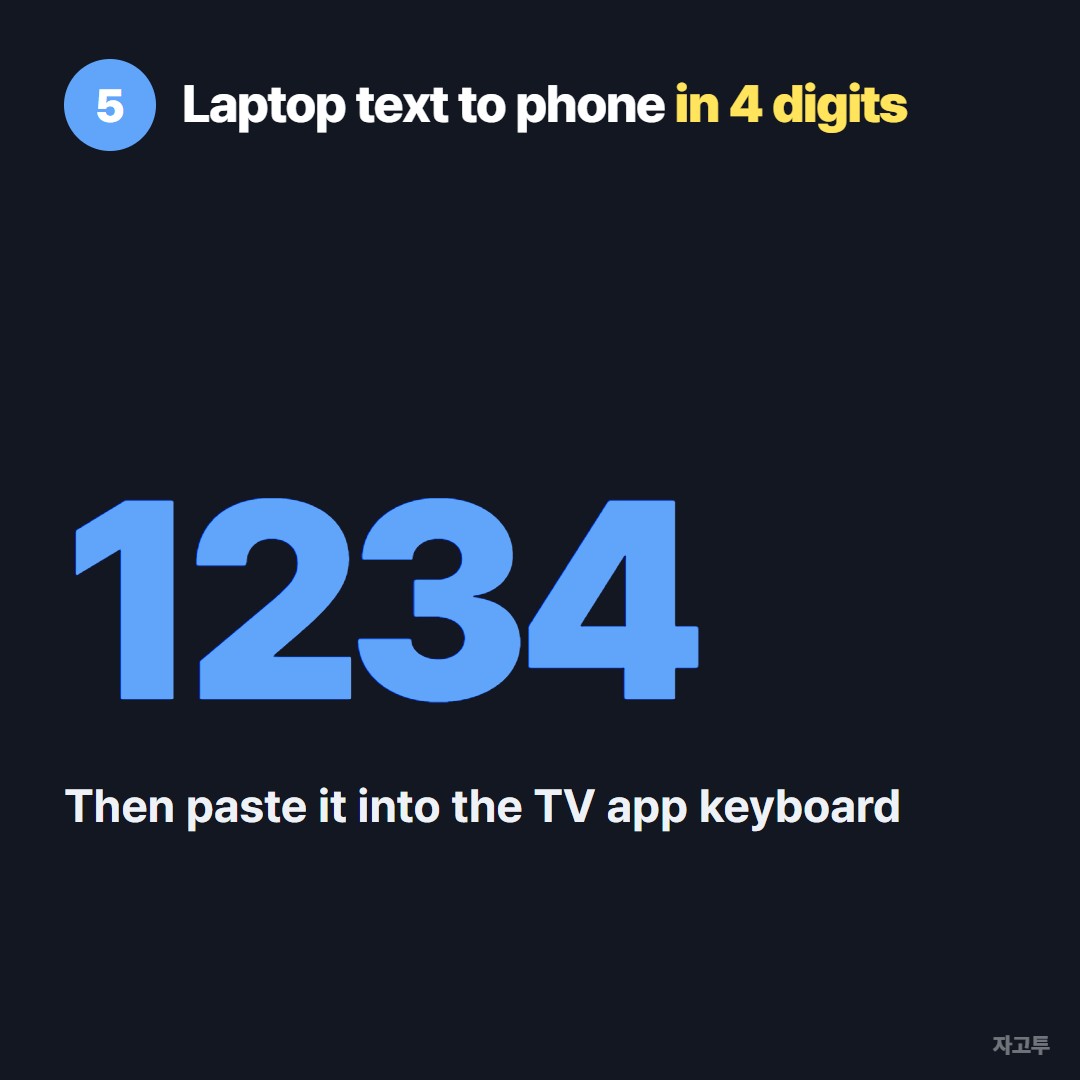 Moving laptop text to a phone with four digits