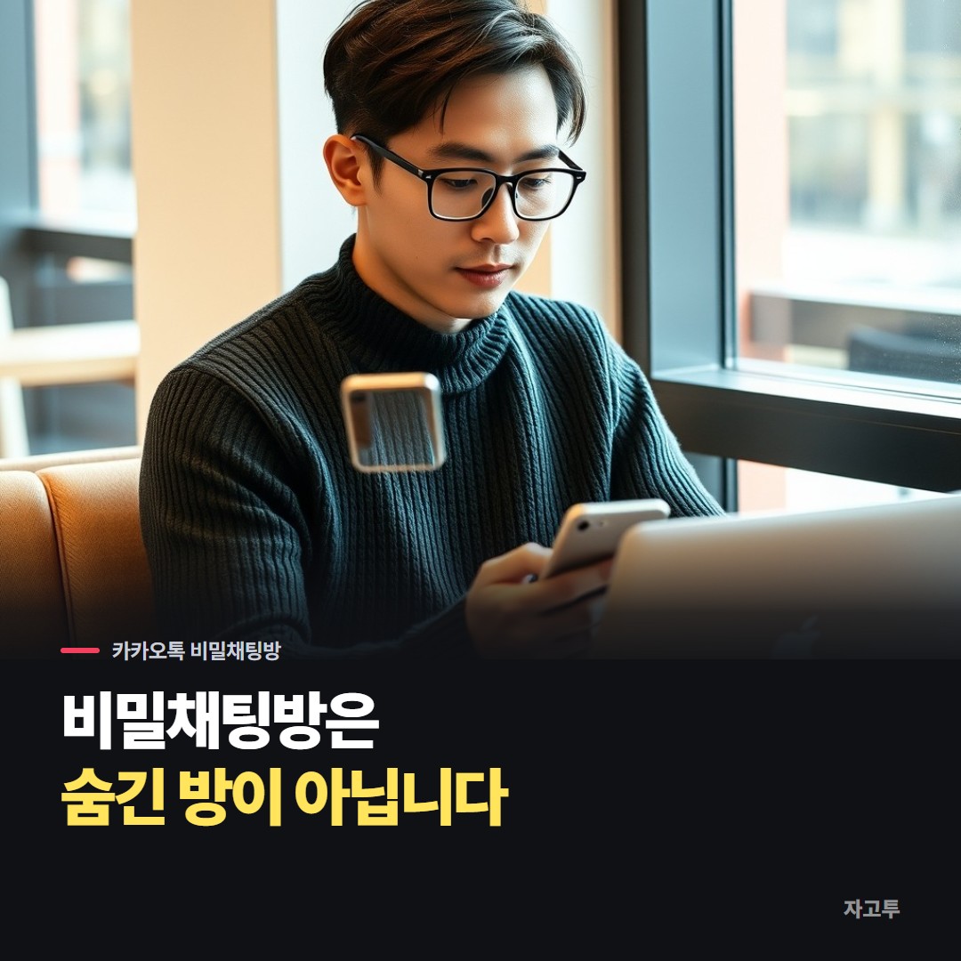 폰으로 대화방을 보며 생각에 잠긴 사람